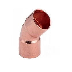 Медное колено однораструбное 45 гр 18 мм М2 - фото