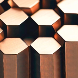 Бронзовый шестигранник 24х1500 мм БрБ2 ГОСТ 15835-70 - фото