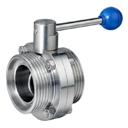 Дисковый кран бабочка резьба-сварка DN 80 мм AISI304L DIN GG - фото