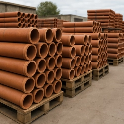 Дренажная керамическая труба 150х20 мм ГОСТ 8411-74 - фото