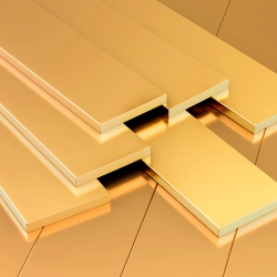 Латунная полоса/шина холоднокатанная 1.8х150х1000 мм ЛС63-3 ГОСТ 4442-2014 - фото