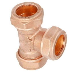 Медные обжимные тройники 12 мм М1р ТУ - фото