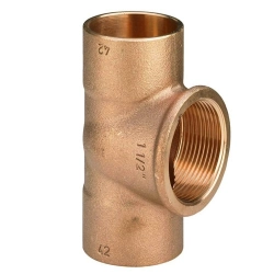 Медные резьбовые тройники 15 мм CuSn5Zn5Pb5-C ТУ - фото