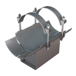 Неподвижная бугельная хомутовая опора с корпусом 530x400x62.98 мм ТС-671.00.00 Серия 5.903-13 в.7-95 - фото