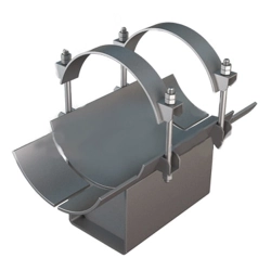 Неподвижная хомутовая опора с корпусом 57x20x4 мм ТС-670.00.00 Серия 5.903-13 в.7-95 - фото