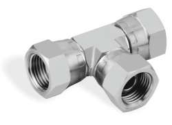 Нержавеющий тройник с гайкой DN100 104x148 мм AISI 316L - фото