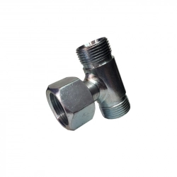 Нержавеющий тройник с гайкой-резьбой DN10 10x28 мм AISI 304L - фото