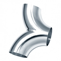 Нержавеющий отвод двойной T-образный 49 мм AISI 304 - фото