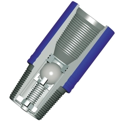 Шариковый обратный клапан резьбовой DN 32 мм PN 10 кгс/см2 - фото