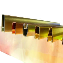 Декоративный латунный профиль 8x0.3x5 мм Л63 ТУ - фото